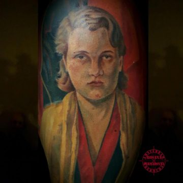 Portrait Colour tattoo from Oil Painting