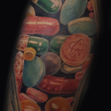 Pills Colour Realism Tattoo