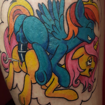 Bronies in action Colour Tattoo done in Dermadonna