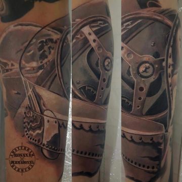 Black And Grey Realism Tattoo, Guys Tattoo, Ferrari Tattoo, Auto Tattoo, Amsterdam Tattoo, Dermadonna