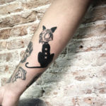 Blackwork Tattoo, Small Tattoo, Amsterdam Cat Tattoo, Magali Blackspirit