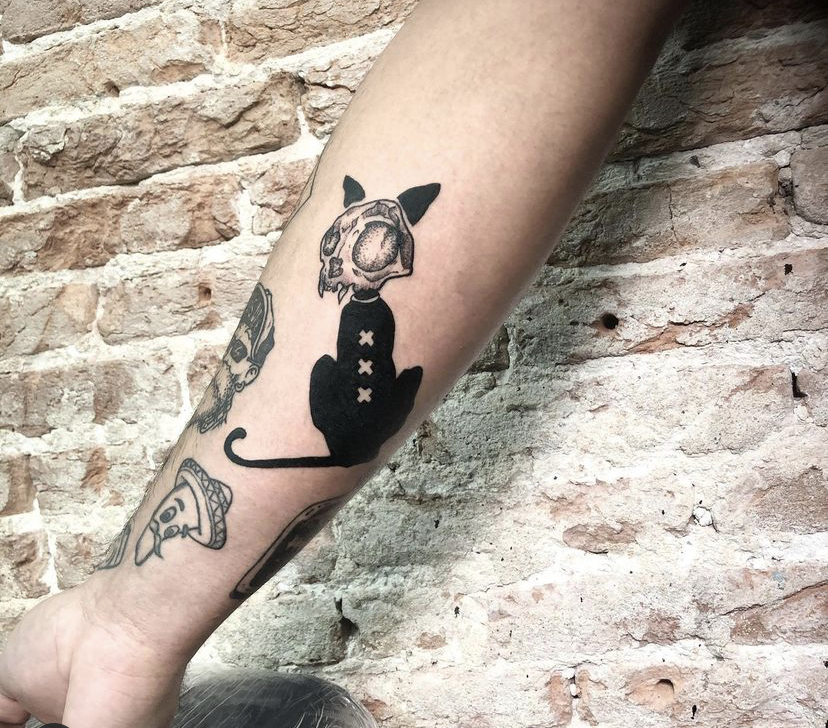 Small Tattoo, Amsterdam Cat Tattoo, Magali Blackspirit