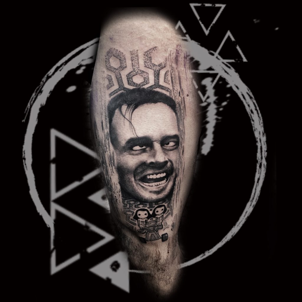 Psycho Ahegao Portrait Tattoo