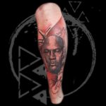 Michael Jordan Portrait Tattoo,Modern Realism Tattoo, Black And Grey Tattoo, Contemporary Tattoo