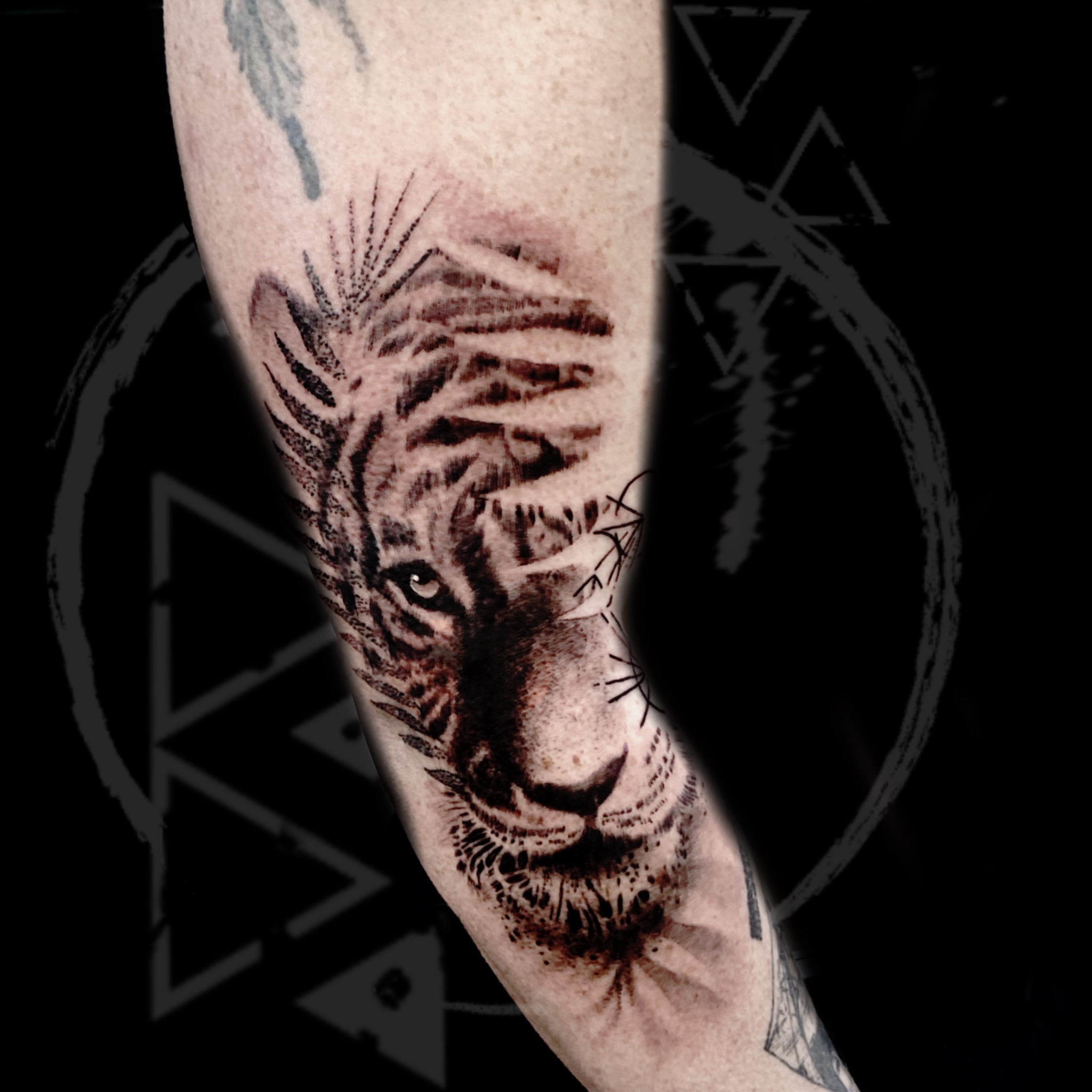Modern Realism Tattoo, Black And Grey Tattoo, Contemporary Tattoo, Mixed Media Tattoo, Amsterdam Tattoo