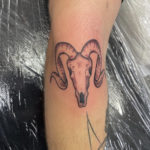 Goat Skull Tattoo, Small Tattoo, Fine Line Tattoo, Amsterdam Tattoo